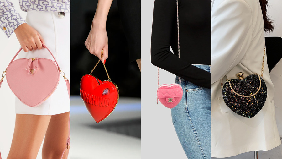 Модные аксессуары 2023 маленькая сумка сердечко